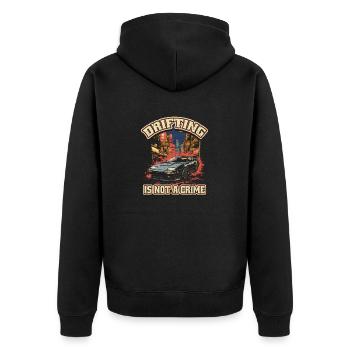 La dérive n’est pas un crime - cadeau d’amoureux de la voiture - Veste à capuche bio Premium Unisexe - noir - Dos - Nico (187cm)