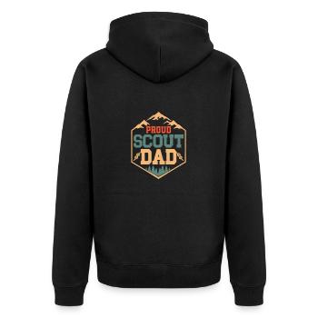 Scout Dad : le t-shirt de supporter ultime - Veste à capuche bio Premium Unisexe - noir - Dos - Nico (187cm)