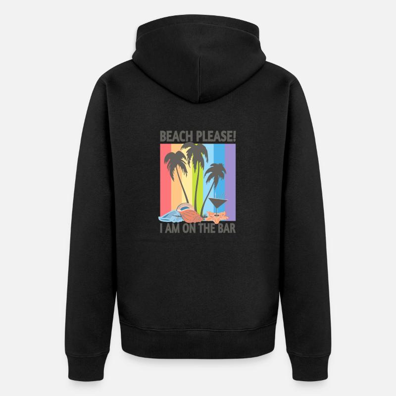 Plage s'il vous plait - Veste à capuche bio Premium Unisexe - noir