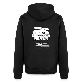 humor disarmament peace sign birthday bday jokes - Unisex Premium Bio Zip Hoodie - Schwarz - Hinten - Nico (187cm)