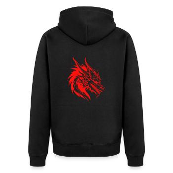 Fantasy Dragon Anime Dragon Head Reptile mythique - Veste à capuche bio Premium Unisexe - noir - Dos - Nico (187cm)