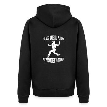Baseball Baseball Player Baseball Team - Unisex Premium Organic Zip Hoodie - black - Back - Nico (187cm)