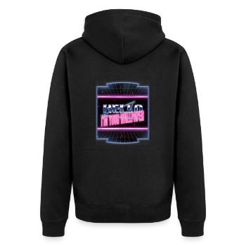 hack out bday hacker fans and free wifi codes - Unisex Premium Bio Zip Hoodie - Schwarz - Hinten - Nico (187cm)