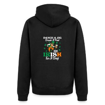 Dansez une gigue. Buvez une pinte. Soyez irlandais d’un jour - Veste à capuche bio Premium Unisexe - noir - Dos - Nico (187cm)
