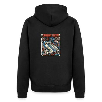 Cribbage Legend – cadeau humoristique - Veste à capuche bio Premium Unisexe - noir - Dos - Nico (187cm)