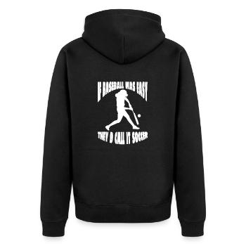 Baseball Baseball Player Baseball Team - Unisex Premium Organic Zip Hoodie - black - Back - Nico (187cm)