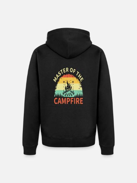 Master of the Campfire - Unisex Premium Organic Zip Hoodie - black