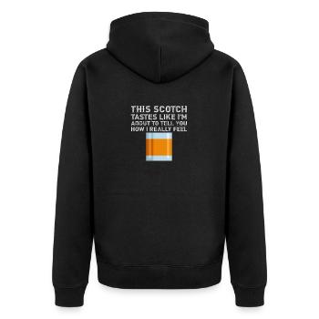 Ce scotch a le goût d’une boisson alcoolisée dépendante - Veste à capuche bio Premium Unisexe - noir - Dos - Nico (187cm)