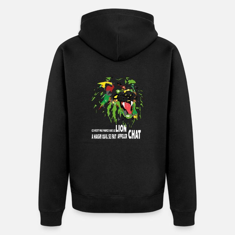 Légende des lions - Veste à capuche bio Premium Unisexe - noir