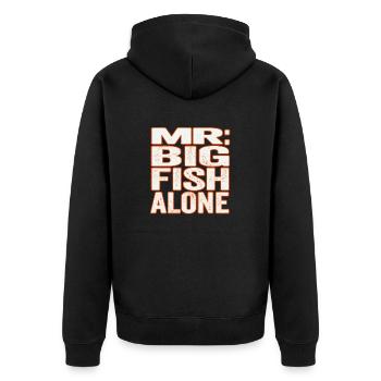 MR BIG FISH ALONE - Veste à capuche bio Premium Unisexe - noir - Dos - Nico (187cm)
