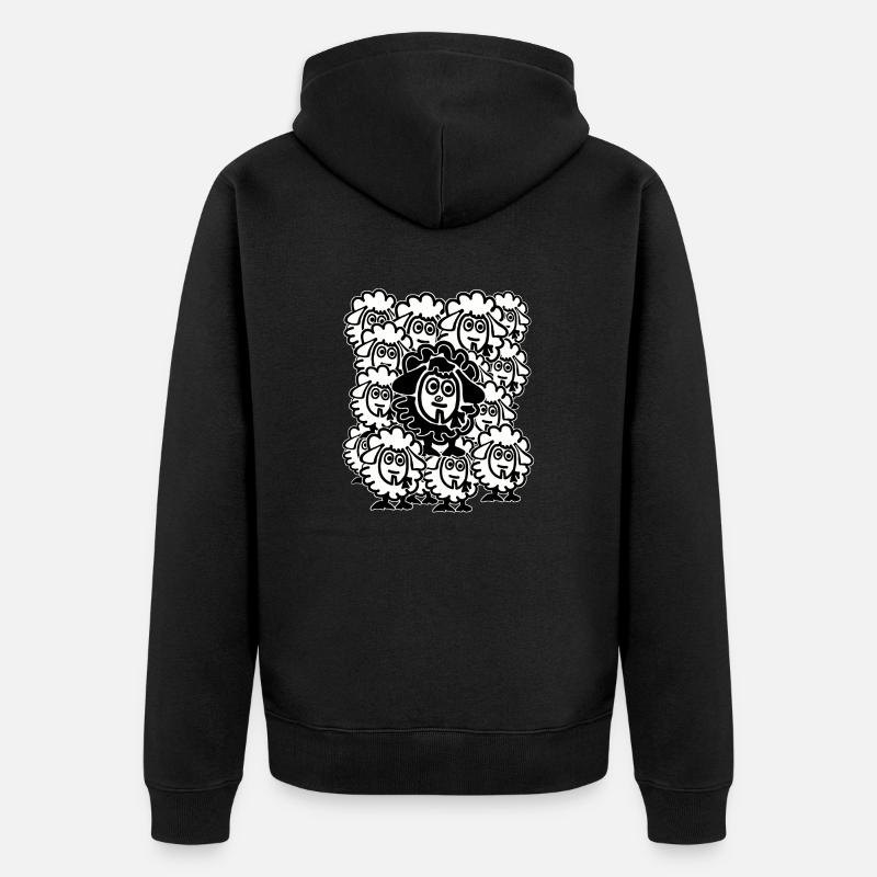 Beaucoup de moutons - Veste à capuche bio Premium Unisexe - noir