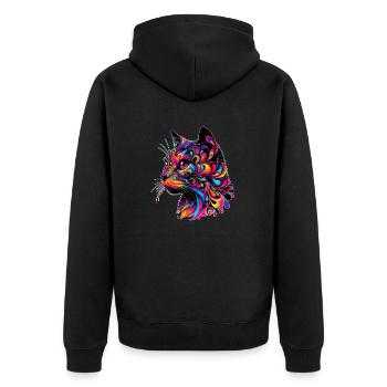 Chat - Veste à capuche bio Premium Unisexe - noir - Dos - Nico (187cm)