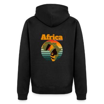 Afrique Afro-descendant - Veste à capuche bio Premium Unisexe - noir - Dos - Nico (187cm)