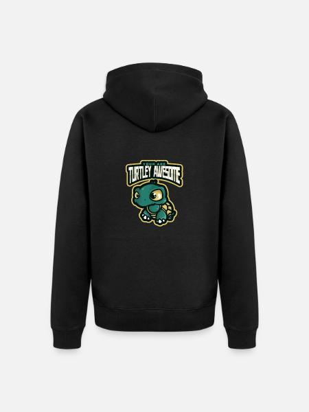 Meeresschutz: Schildkröten-Wahnsinn - Unisex Premium Bio Zip Hoodie - Schwarz
