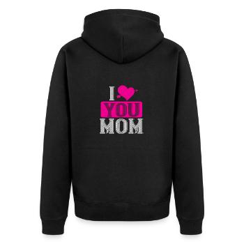 J'aime ta maman - Veste à capuche bio Premium Unisexe - noir - Dos - Nico (187cm)