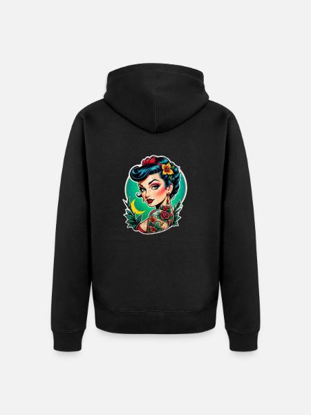 Rockabilly / Pin-up / 50s - Unisex Premium Organic Zip Hoodie - black