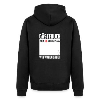 18. Geburtstag Junge Mädchen 18 Jahre 2006 Lustig - Unisex Premium Bio Zip Hoodie - Schwarz - Hinten - Nico (187cm)