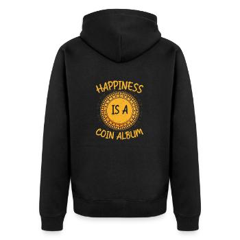 Album of Happiness : un délice pour les collectionneurs de pièces de monnaie - Veste à capuche bio Premium Unisexe - noir - Dos - Nico (187cm)