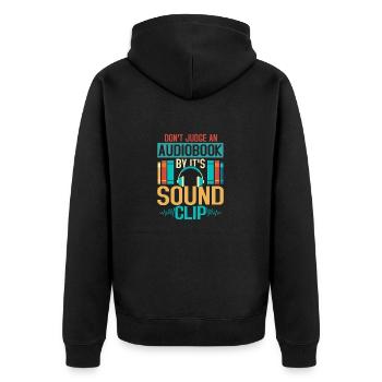 Aventures de livres audio : écoutez au-delà du clip - Veste à capuche bio Premium Unisexe - noir - Dos - Nico (187cm)