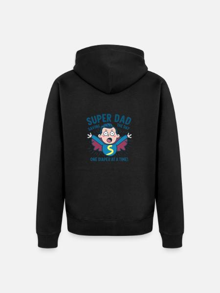 FATHER'S DAY - Unisex Premium Organic Zip Hoodie - black