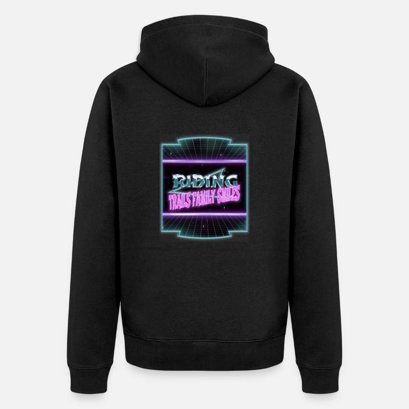 Techniques d’équitation Idées actuelles - Veste à capuche bio Premium Unisexe - noir