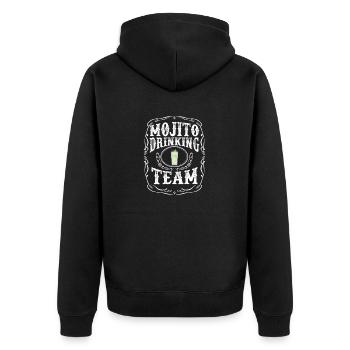Mojito Drinking Team Cocktail Cocktail Cubain Highball - Veste à capuche bio Premium Unisexe - noir - Dos - Nico (187cm)