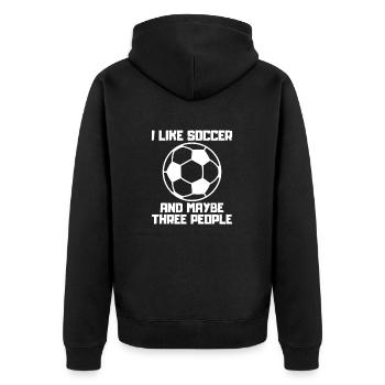 Conception de football Équipe de football Joueur de football - Veste à capuche bio Premium Unisexe - noir - Dos - Nico (187cm)