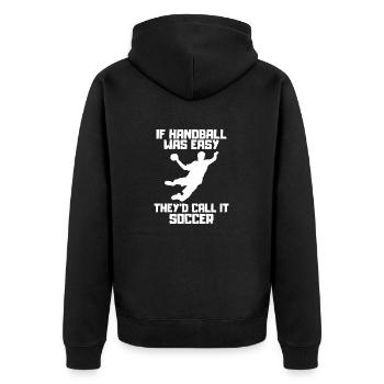 Handball Fan de handball Équipe de handball Joueur de handball - Veste à capuche bio Premium Unisexe - noir - Dos - Nico (187cm)