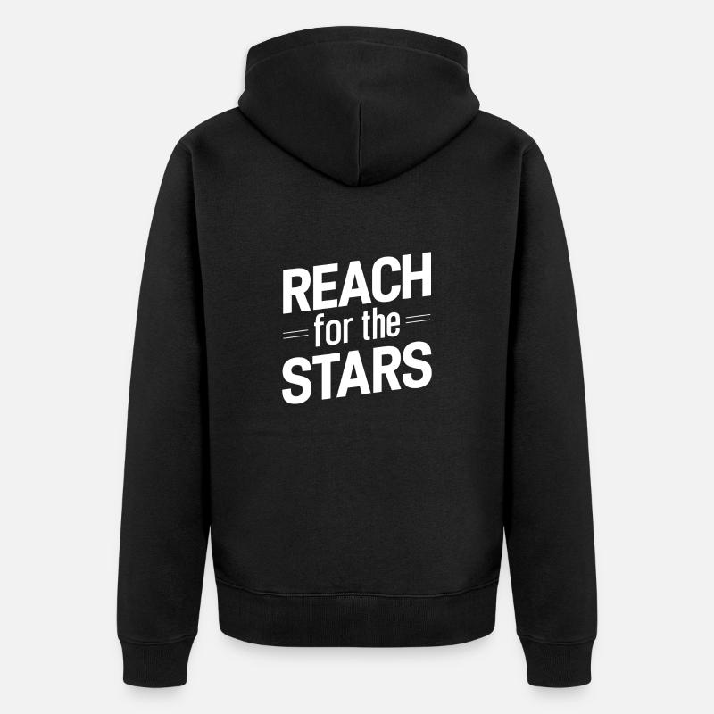 ATTEIGNEZ LES ÉTOILES - Veste à capuche bio Premium Unisexe - noir