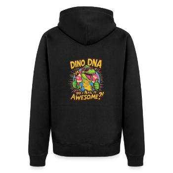 L’ADN DE DINO EST-CE QUE JE L’AI CLOUÉ GÉNIAL - Veste à capuche bio Premium Unisexe - noir - Dos - Nico (187cm)
