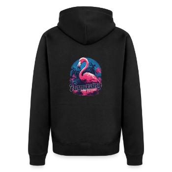 Flamazing - Perfect Gift for Animal Lovers - Unisex Premium Organic Zip Hoodie - black - Back - Nico (187cm)