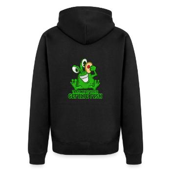 Take Me To Your Gefilte Fish T-shirt Vert Espace - Veste à capuche bio Premium Unisexe - noir - Dos - Nico (187cm)