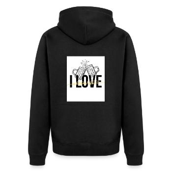 J’adore - Veste à capuche bio Premium Unisexe - noir - Dos - Nico (187cm)