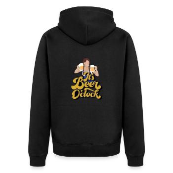 Heure de la bière - Veste à capuche bio Premium Unisexe - noir - Dos - Nico (187cm)
