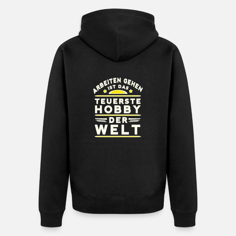 Hobbys - Unisex Premium Bio Zip Hoodie - Schwarz