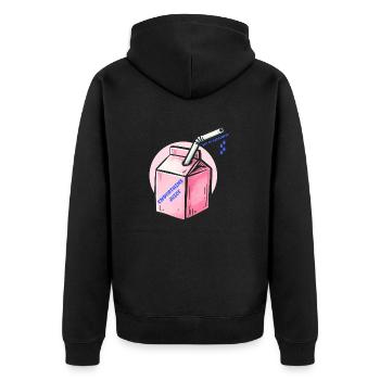 Behavior Optimist Gifts - Unisex Premium Organic Zip Hoodie - black - Back - Nico (187cm)