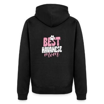 Meilleur Propriétaire de chien Havanais Maman Havaneser - Veste à capuche bio Premium Unisexe - noir - Dos - Nico (187cm)