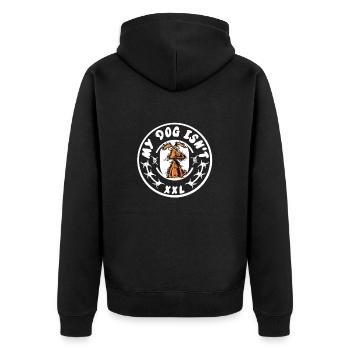 Chien xxl - Veste à capuche bio Premium Unisexe - noir - Dos - Nico (187cm)