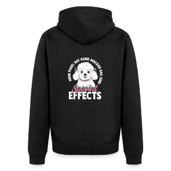 Mon caniche n’a pas de bizarreries maître maîtresse chien - Veste à capuche bio Premium Unisexe - noir - Dos - Nico (187cm)
