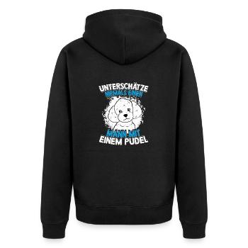 Man with a Poodle Master Dogs Dog Mistress - Unisex Premium Organic Zip Hoodie - black - Back - Nico (187cm)