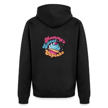 Cupcake sucré de maman - Veste à capuche bio Premium Unisexe - noir - Dos - Nico (187cm)
