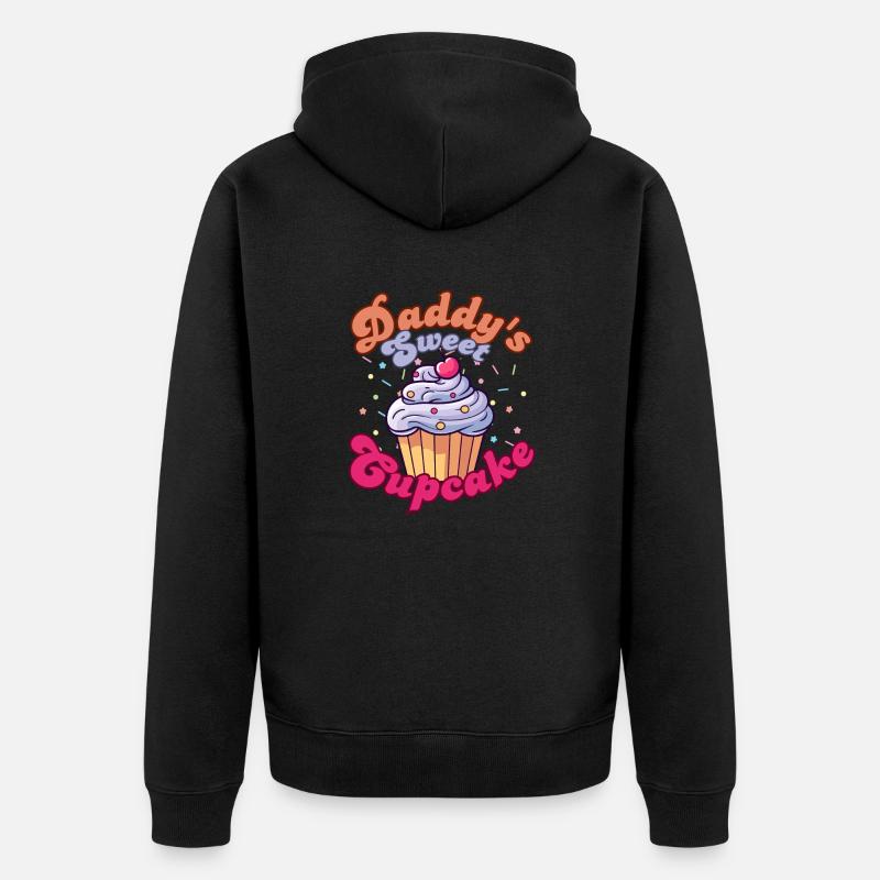 Cupcake sucré de papa - Veste à capuche bio Premium Unisexe - noir