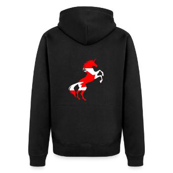 Chemise Drapeau Licorne Canada Licorne Magique Canadienne - Veste à capuche bio Premium Unisexe - noir - Dos - Nico (187cm)