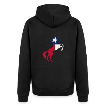 T-shirt drapeau licorne du Texas, licorne magique et cool - Veste à capuche bio Premium Unisexe - noir - Dos - Nico (187cm)