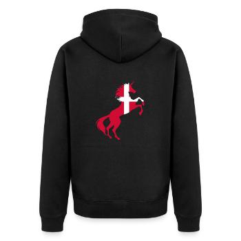 Licorne Danemark Drapeau TShirt Licorne Magique Danoise - Veste à capuche bio Premium Unisexe - noir - Dos - Nico (187cm)