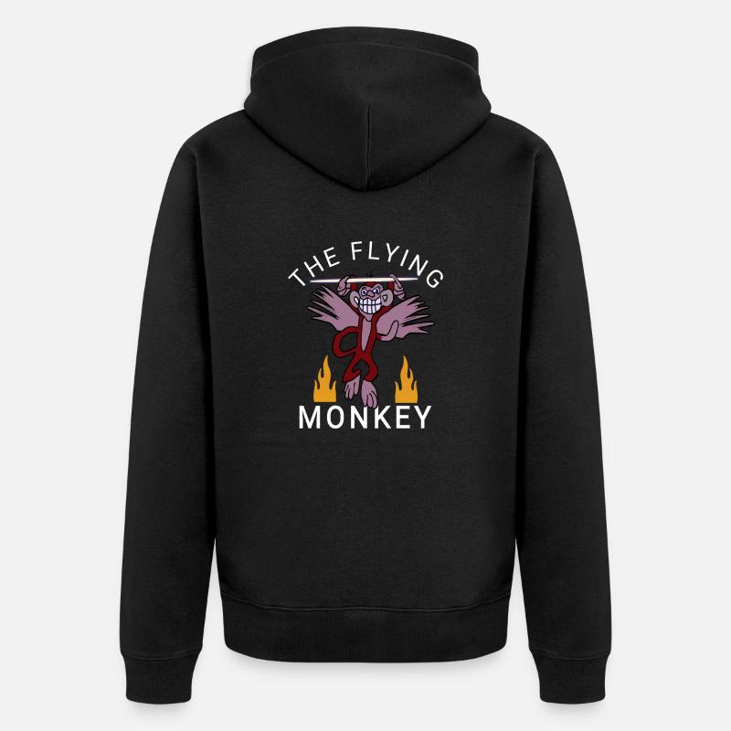Singe volant - Veste à capuche bio Premium Unisexe - noir