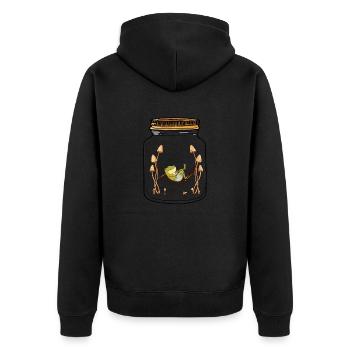 Nature Grenouilles Grenouille Amphibien Crapaud - Veste à capuche bio Premium Unisexe - noir - Dos - Nico (187cm)