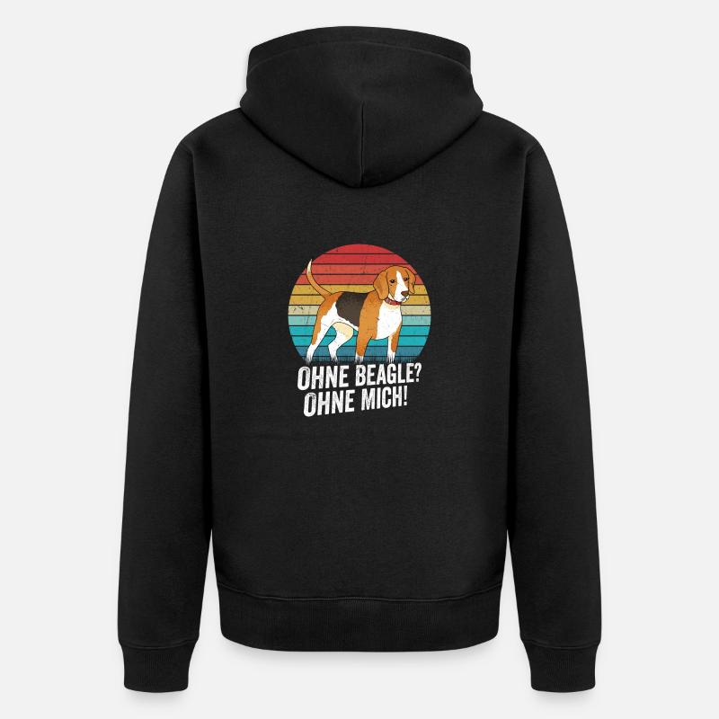 Sans beagle ? Sans moi ! - Veste à capuche bio Premium Unisexe - noir