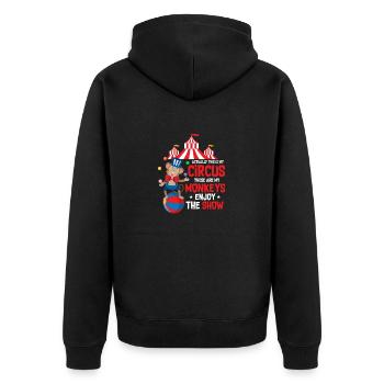 Actually This Is My Circus Costume Theme Party Act - Unisex Premium Bio Zip Hoodie - Schwarz - Hinten - Nico (187cm)
