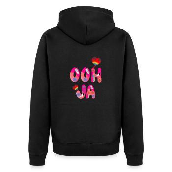 Ooh ouais - Veste à capuche bio Premium Unisexe - noir - Dos - Nico (187cm)
